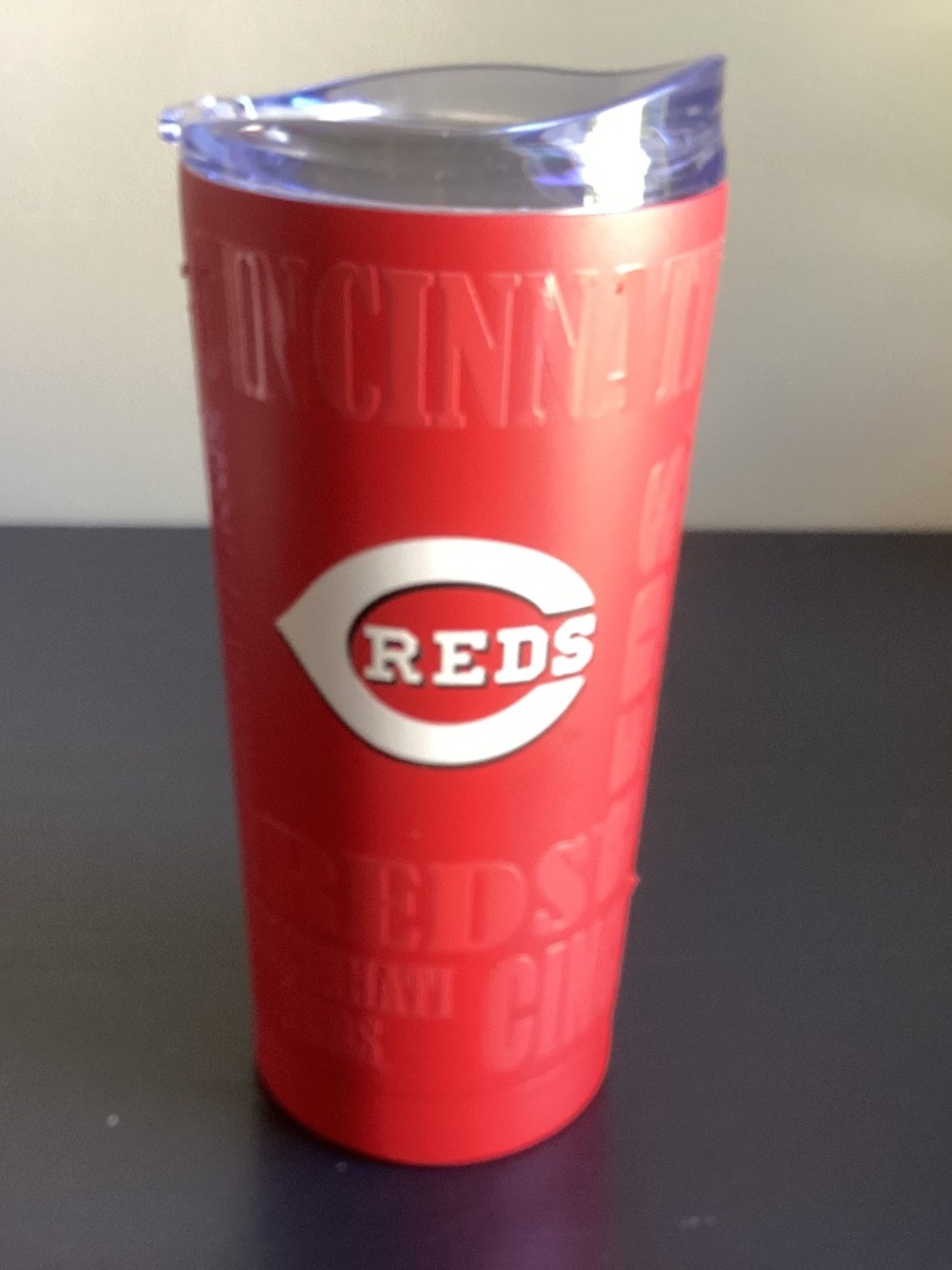 Cincinnati Reds 20oz Stainless Steel Double Wall Tumbler Wrap Embossed Design